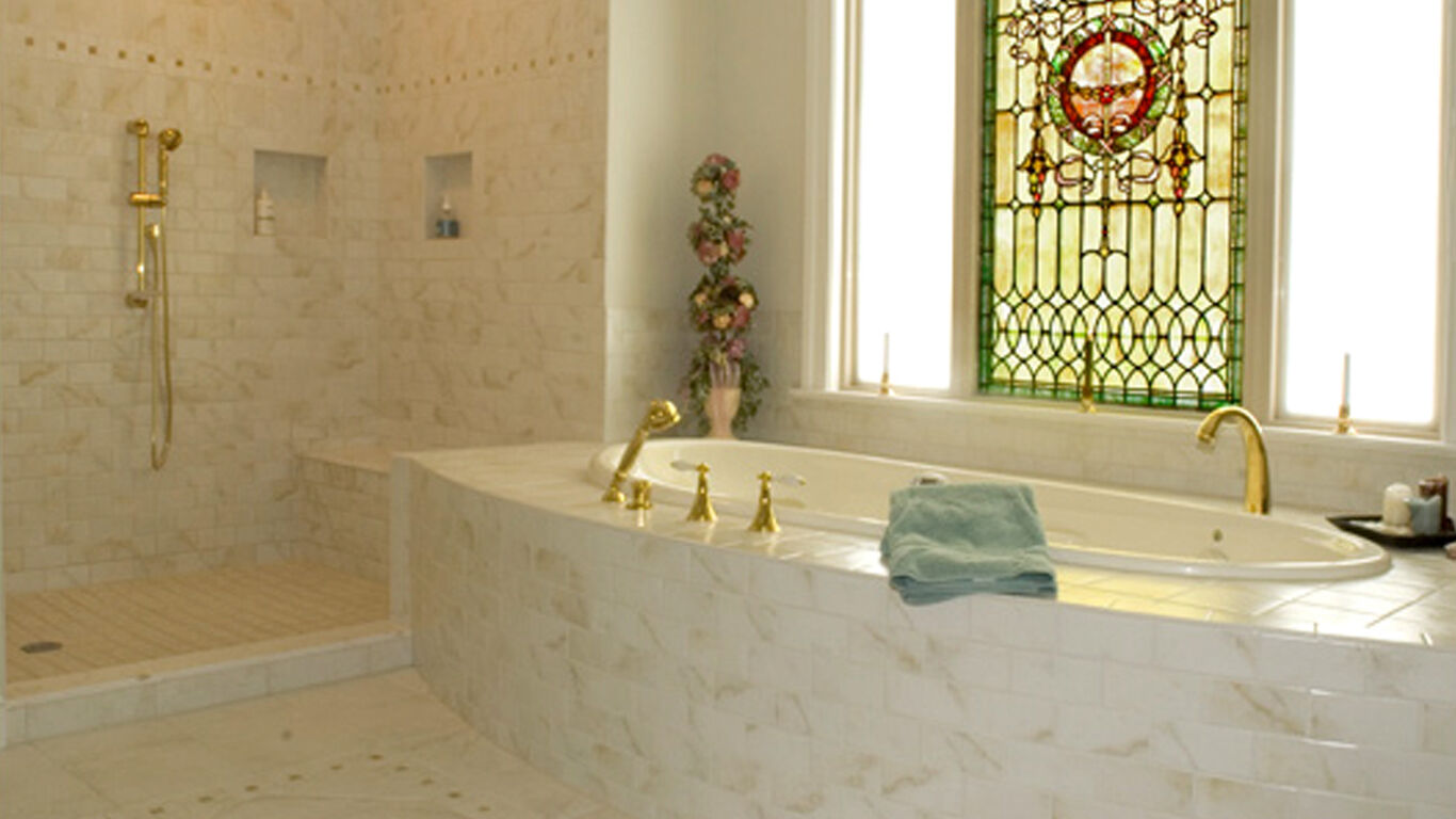 The bathroom of a home in Pennsylvania